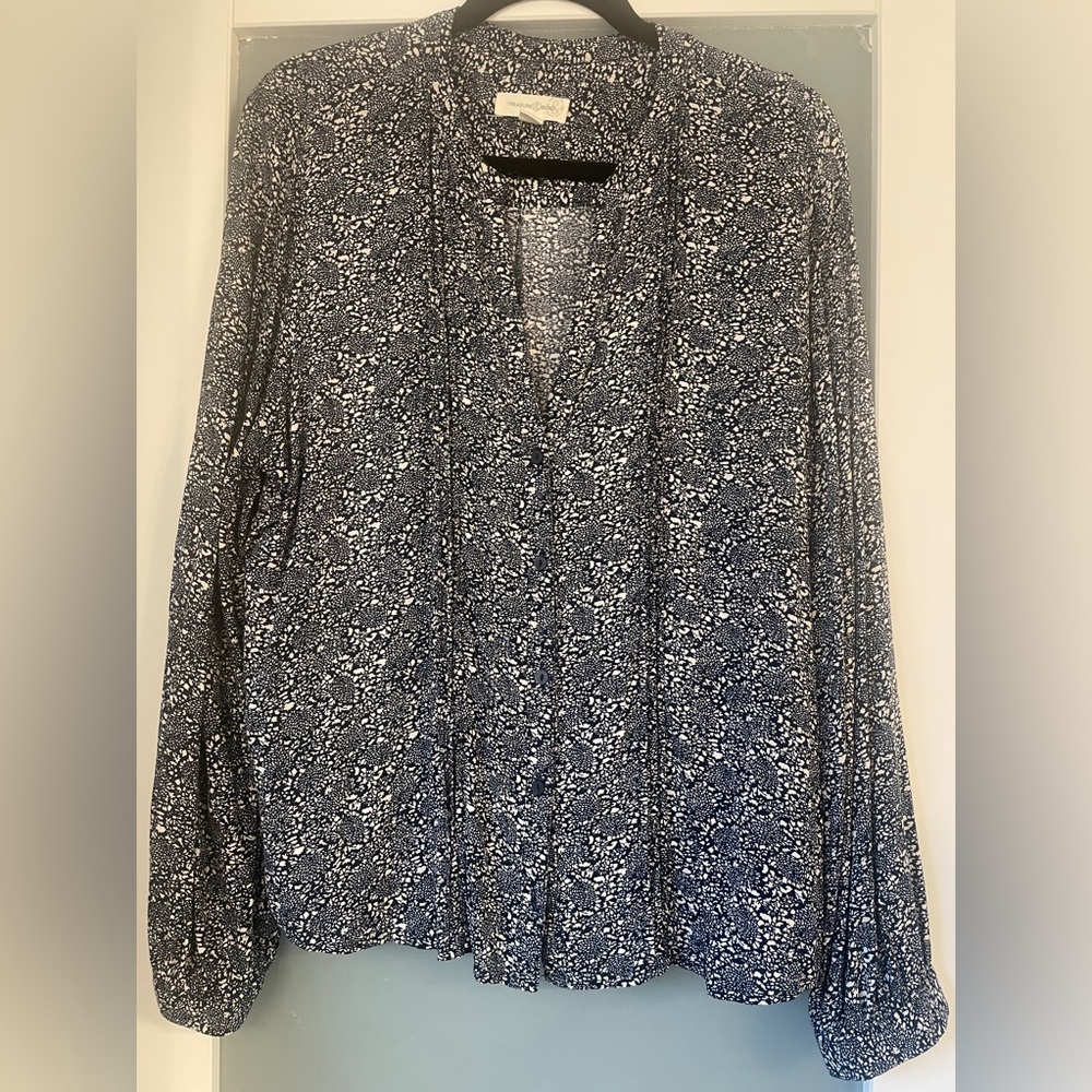 Treasure & Bond Blue Floral Top
